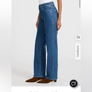 Express High Waisted Medium Wash Studded Relaxed Straight Jean